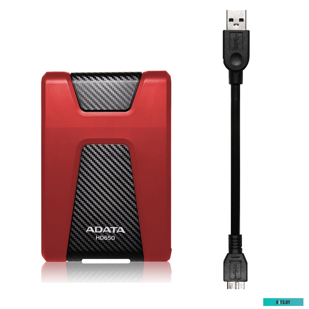 Внешний жесткий диск ADATA DashDrive Durable HD650 2TB (красный) <AHD650-2TU31-CRD>