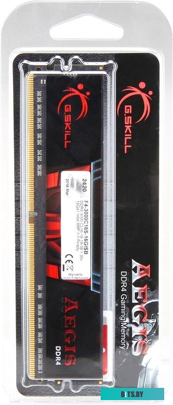Оперативная память G.Skill Aegis 16GB DDR4 PC4-24000 F4-3000C16S-16GISB