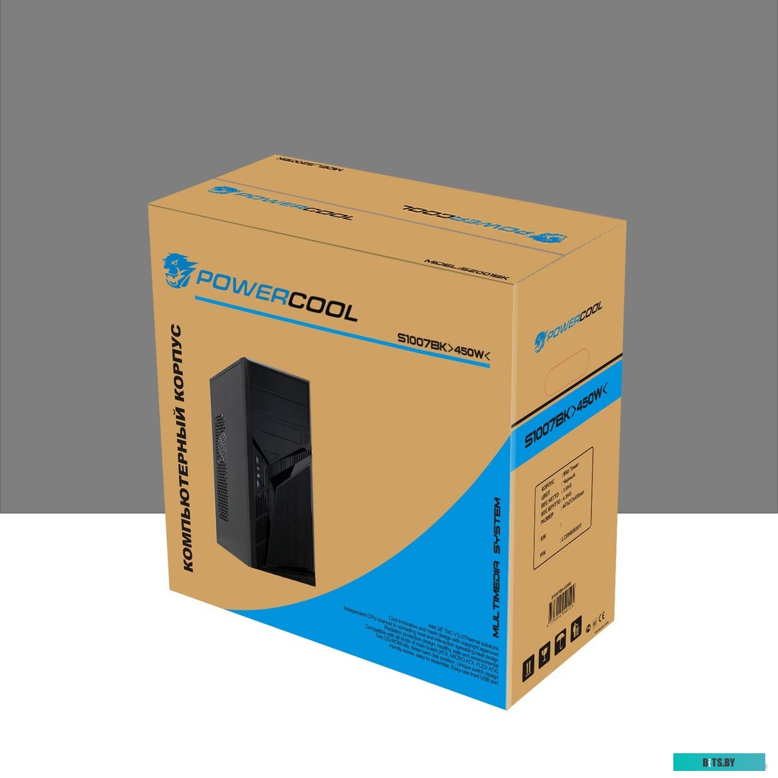 Корпус PowerCool S1007BK 450W