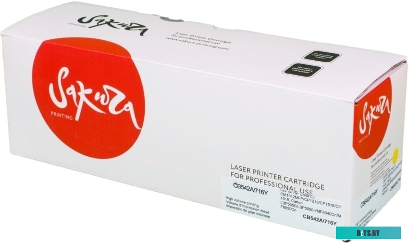 Картридж Sakura Printing SACB542A/716Y (аналог HP CB542A/716Y)
