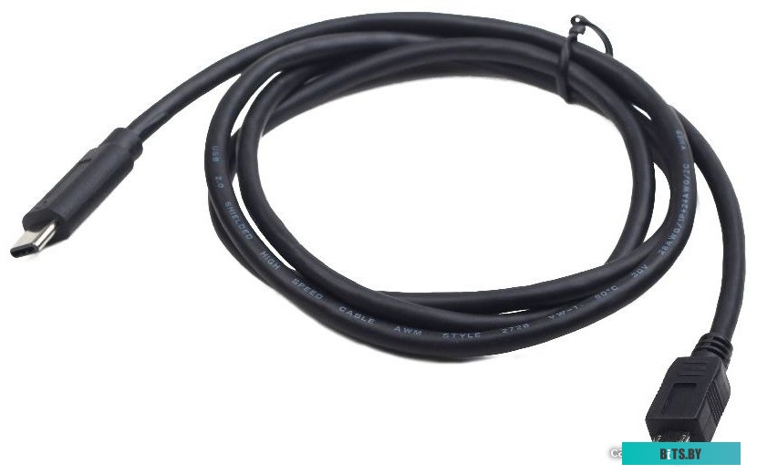 Кабель Cablexpert CCP-USB2-mBMCM-1M microUSB 2.0/USB 2.0 Type-C, черный, длина 1 м
