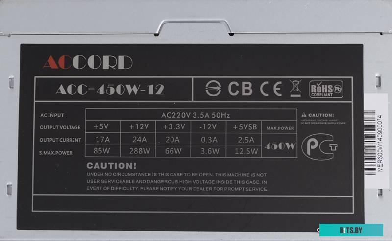 Блок питания Accord ATX 450W (ACC-450-12)