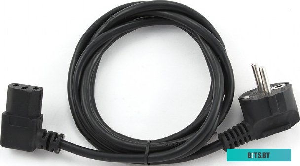 Кабель питания PC-186A-VDE Gembird power cord 1.8m w/VDE, 90 degree angled output plu