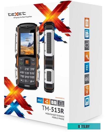 Мобильный телефон TeXet TM-513R Black/Orange