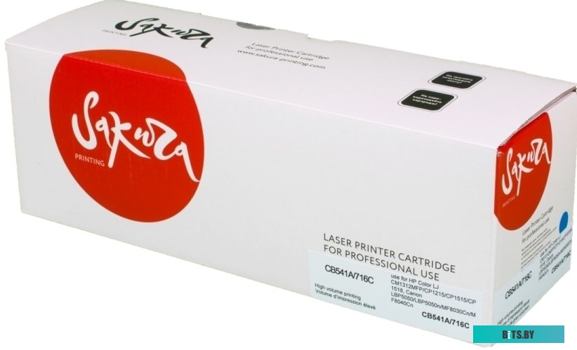 Картридж Sakura Printing SACB541A/716C (аналог HP CB541A/716C)