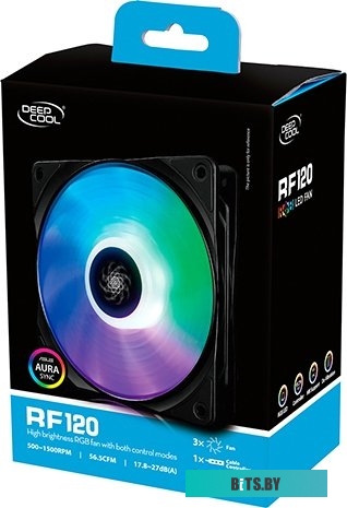 Кулер DeepCool RF 120 (3 шт.) <DP-FRGB-RF120-3C>
