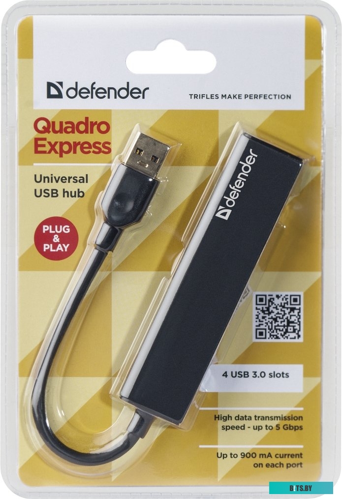 Концентратор USB (Хаб) Defender Quadro Express <83204>