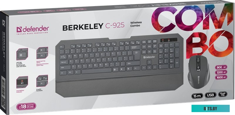Комплект (мышь + клавиатура) Defender Berkeley C-925 Nano <45925>