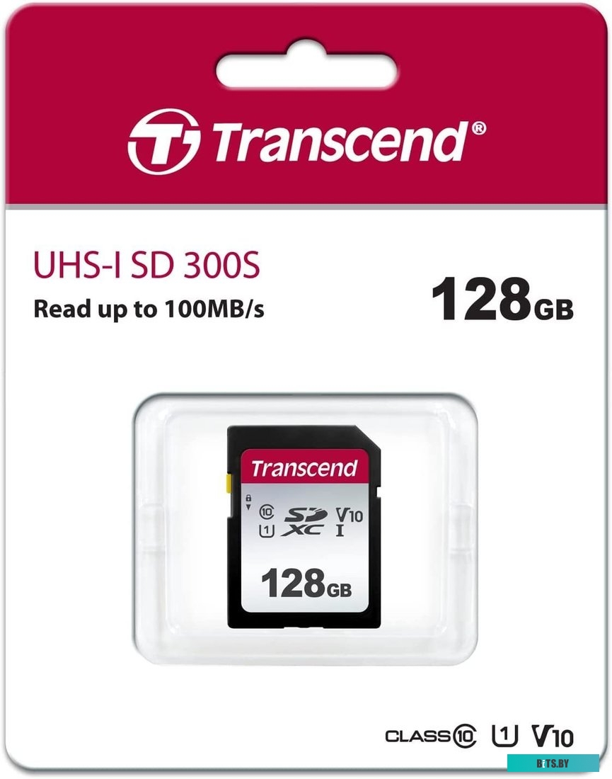 Карта памяти Transcend SDXC 300S 128GB <TS128GSDC300S>