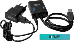Хаб USB GR-384UAB GINZZU USB 3.0 4 port + adapter