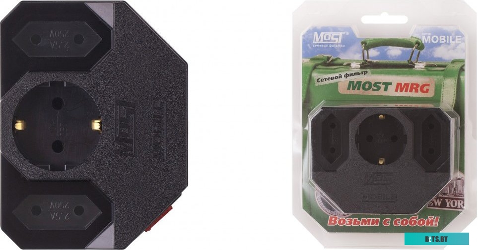 Сетевой фильтр (удлинитель) Most MRG (черный)