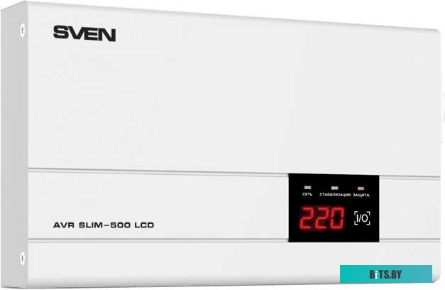 Стабилизатор напряжения Sven AVR SLIM-500 LCD <SV-012809>