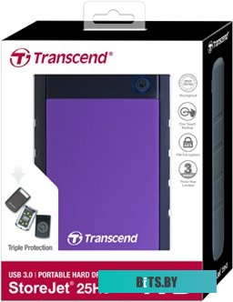 Внешний жесткий диск Transcend StoreJet 25H3P 4TB [TS4TSJ25H3P]