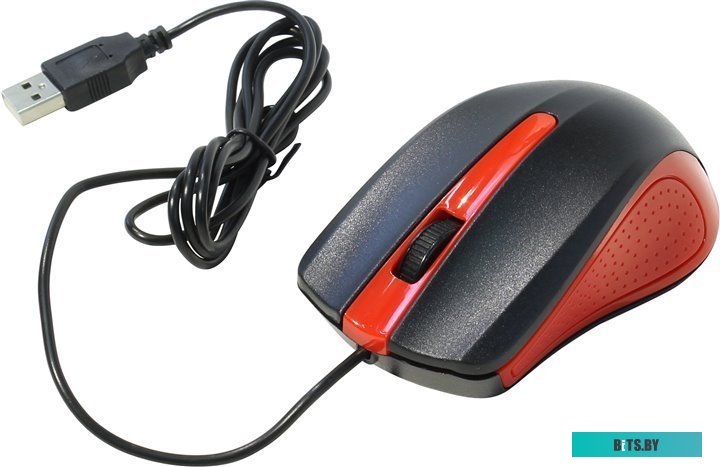 Мышь Oklick 225M (черный/красный) <288237>