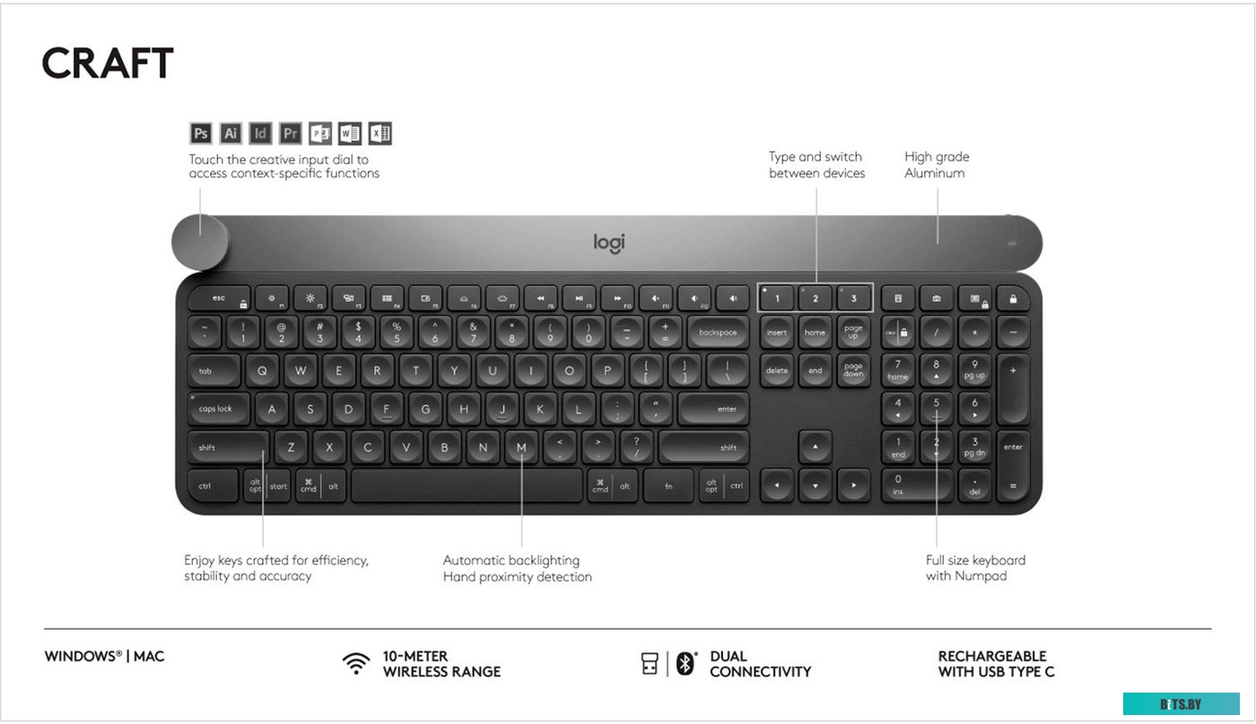 Клавиатура Logitech Craft <920-008505>