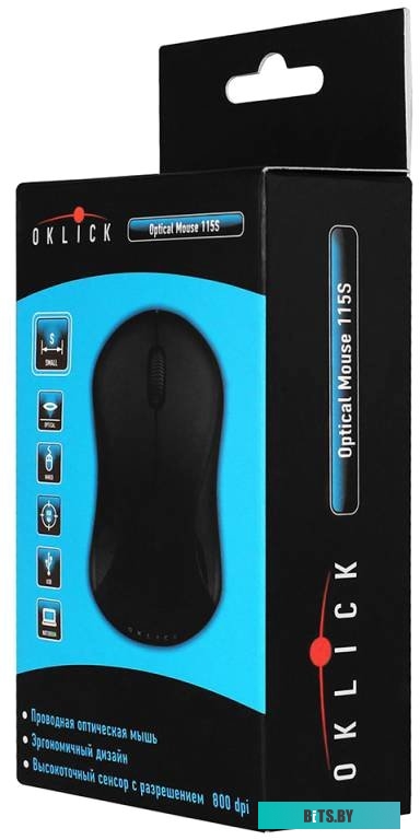 Мышь Oklick 115S (черный) <711636>