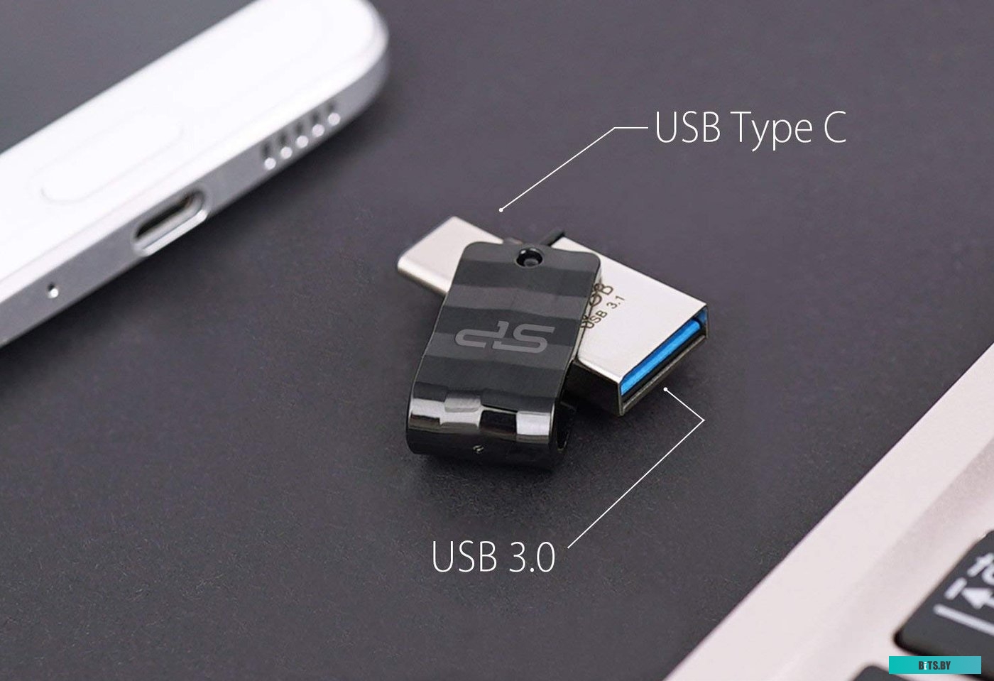 USB накопитель (Флешка) Silicon Power Mobile C31 32GB (черный) <SP032GBUC3C31V1K>