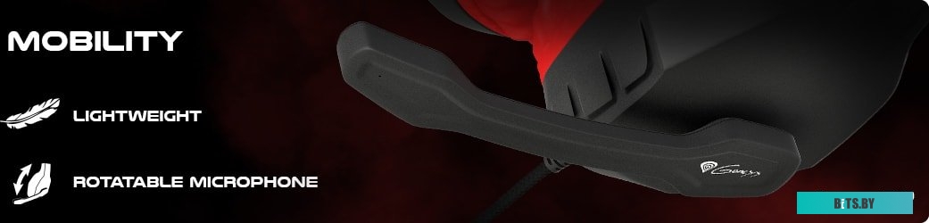Наушники (Гарнитура) Genesis Argon 200 (черный/красный)