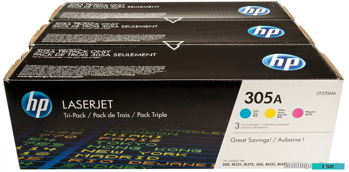 Картридж HP 305A 3-pack (CF370AM)