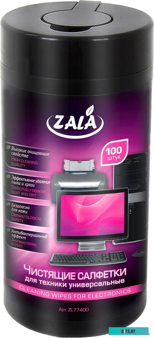 Салфетки ZALA ZL77400 Bлажные универсальные <100шт>