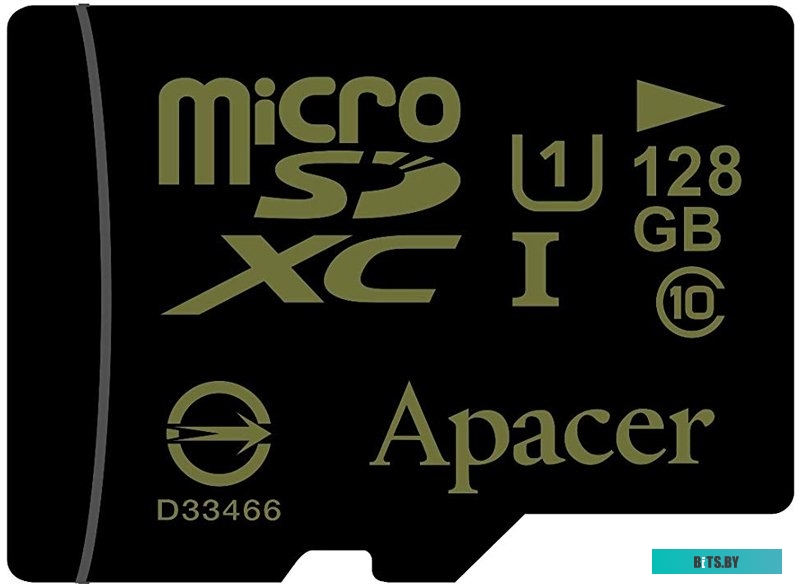 Карта памяти Apacer microSDXC AP128GMCSX10U1-R 128GB (с адаптером)