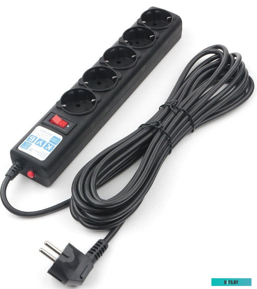 Удлинитель Power Cube 5 розеток, черный, 3 м (SPG-B-10-BLACK)