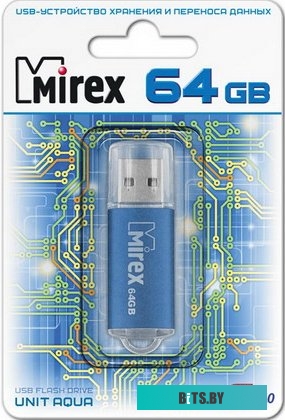 USB накопитель (Флешка) Mirex UNIT AQUA 64GB (13600-FMUAQU64)
