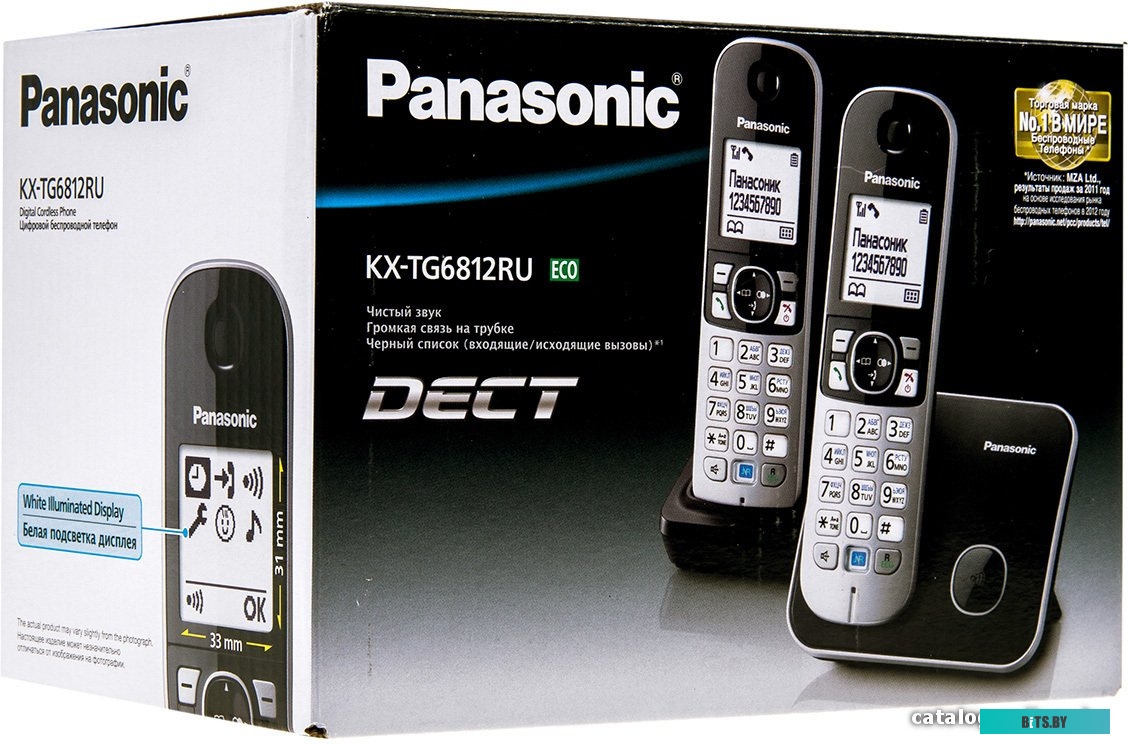 Радиотелефон Panasonic KX-TG6812RUB