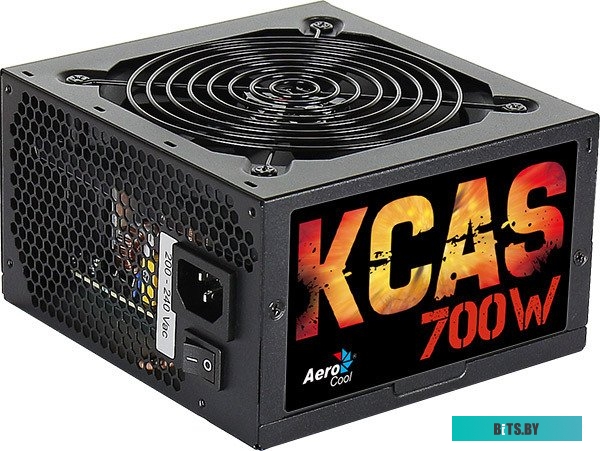 БП Aerocool 700W KCAS-700W (ATX2.3, 24+8-pin, 2x6/8-pin, 4xHDD, 1xFDD, 7xSATA, 120mm, 80+ Bronze) RTL