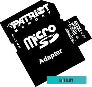 Карта памяти Patriot microSDHC (Class 10) 32 Гб + адаптер (PSF32GMCSDHC10)