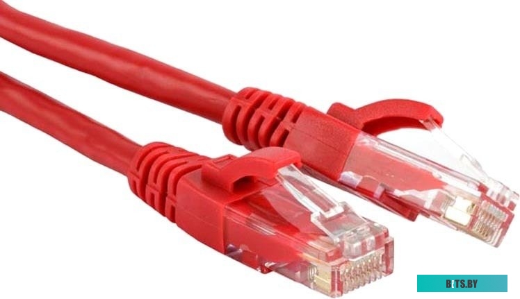 TWT-45-45-0.3-RD Патч-корд Lanmaster TWT-45-45-0.3-RD RJ-45 вил.-вилка RJ-45 кат.5E 0.3м красный ПВХ (уп.:1шт)
