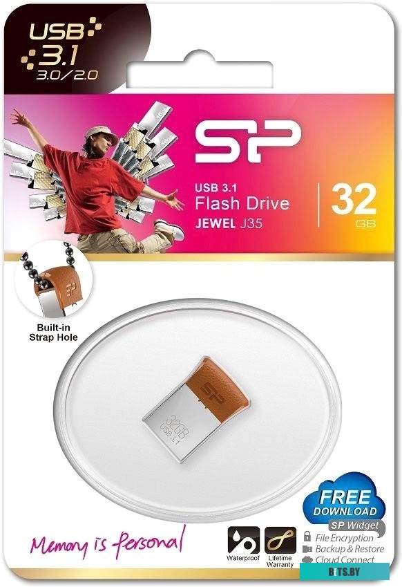 USB накопитель (Флешка) Silicon Power Jewel J35 32GB (серебристый) <SP032GBUF3J35V1E>