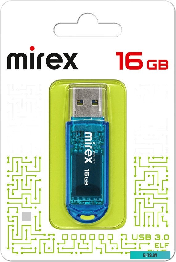 USB накопитель (Флешка) Mirex ELF BLUE 16GB (13600-FM3BEF16)