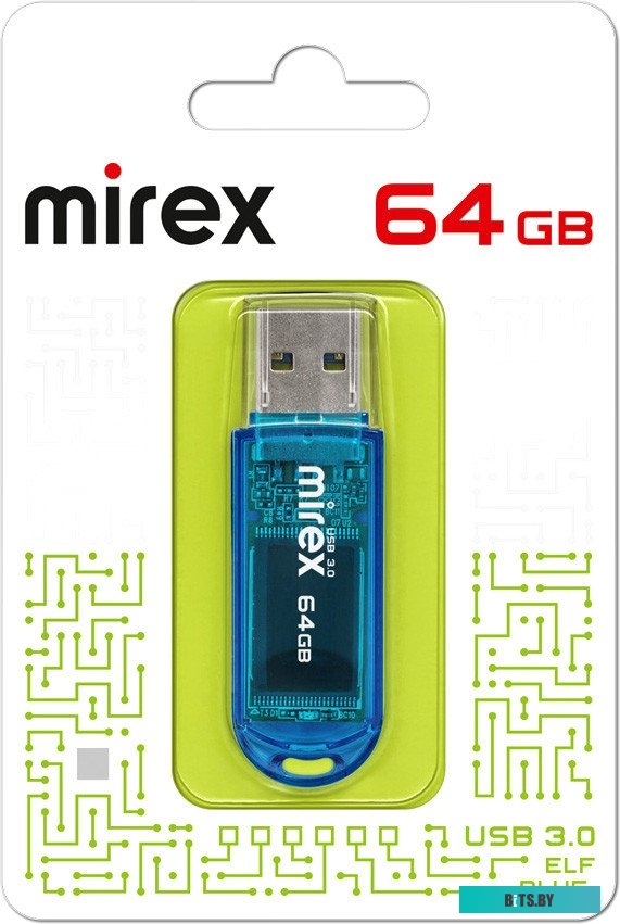 USB накопитель (Флешка) Mirex ELF BLUE 64GB (13600-FM3BEF64)