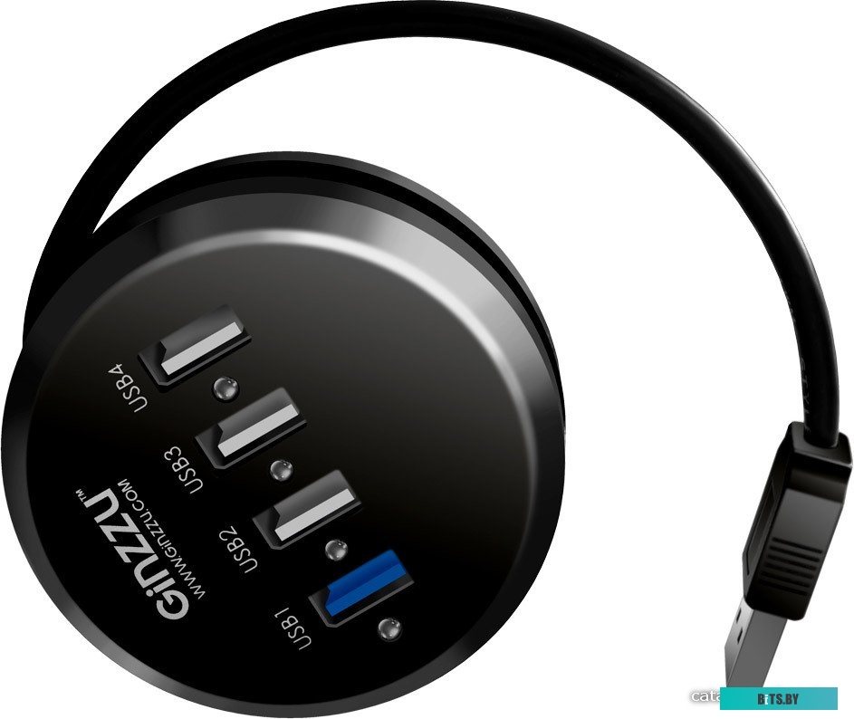 Хаб USB GR-314UB GINZZU USB 3.0/2.0, 4 port(1xUSB3.0+3xUSB2.0)
