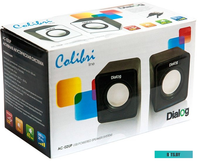 Акустическая система Dialog Colibri AC-02UP black-white