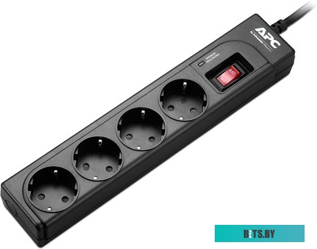 Сетевой фильтр APC Essential SurgeArrest 4 розетки, чёрный (P43B-RS)