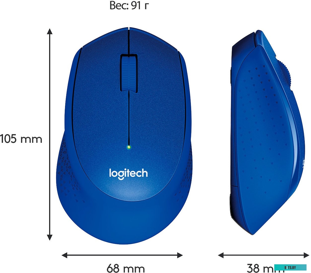 Мышь Logitech M330 Silent Plus (синий)