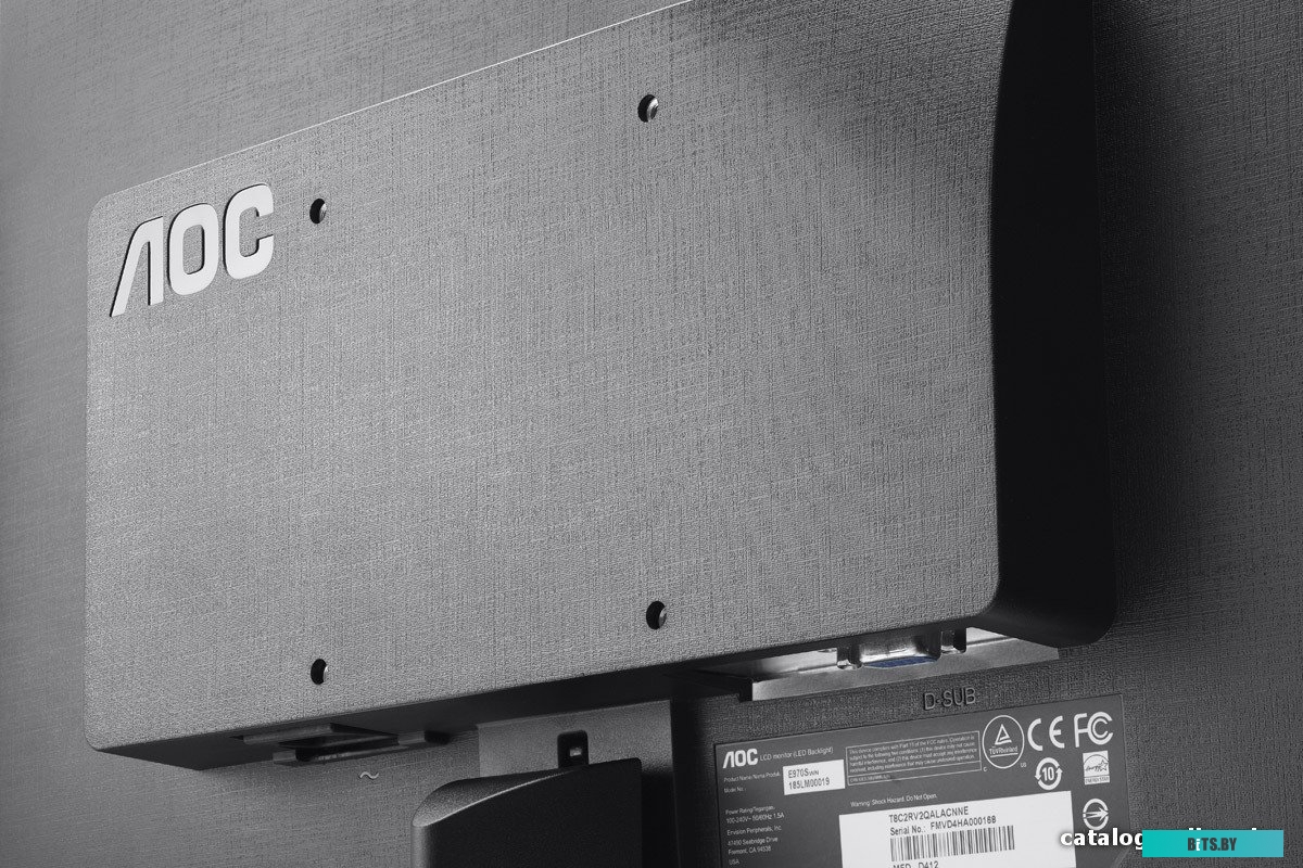Монитор 18.5" AOC E970SWN (16:9, 5 мс, 1366x768, 110/75, 200 cd/m2, VGA)
