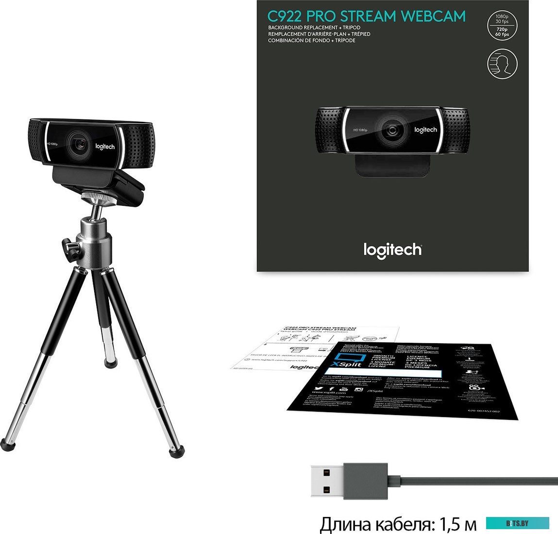 Веб-камеры Logitech C922 Pro Stream <960-001088>
