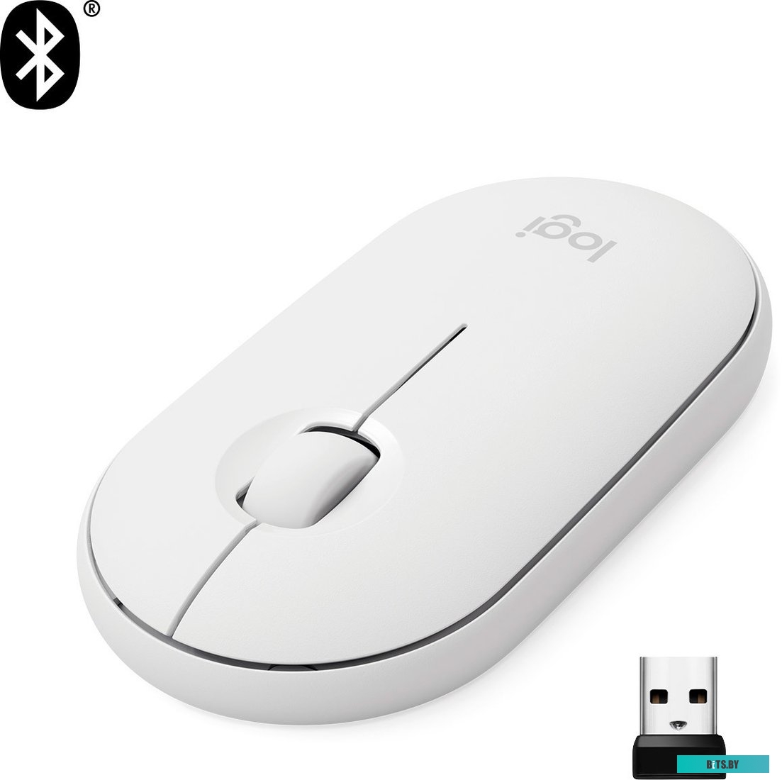 Мышь Logitech M350 Pebble (белый)