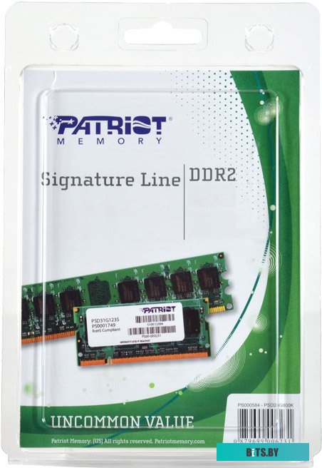 Оперативная память Patriot Signature 2GB DDR2 PC2-6400 (PSD22G80026)