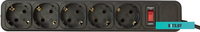 Сетевой фильтр PC Pet AP01006-1.8-BK 1.8м (5 розеток) черный 1.8м C14, 5 евророзеток