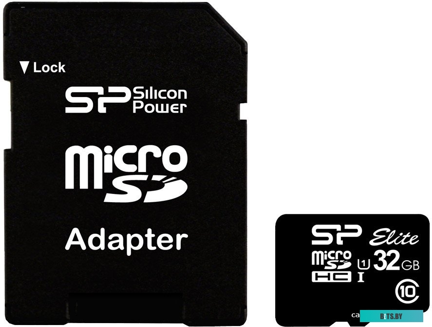 Карта памяти Silicon Power microSDHC Elite UHS-1 (Class 10) 32 GB (SP032GBSTHBU1V10-SP)
