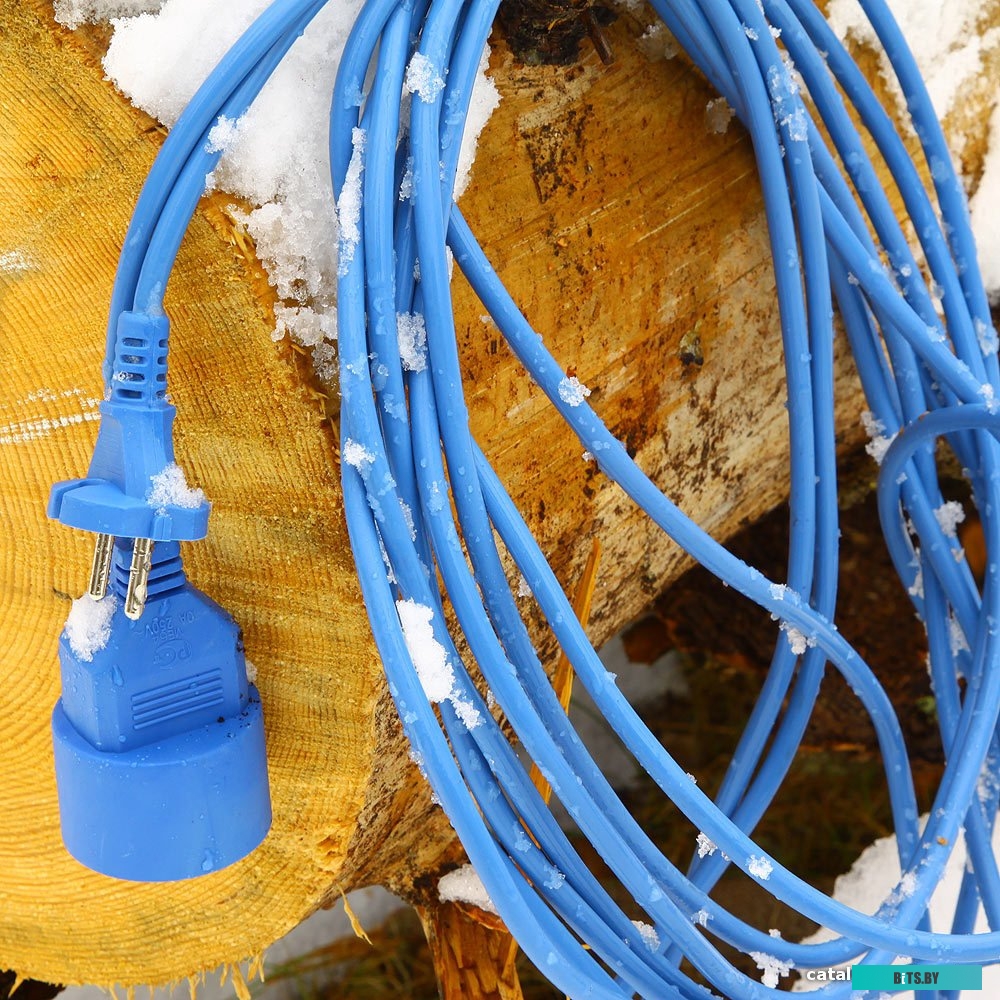 Удлинитель на рамке PC-E1-F-10-R PowerCube 10m 6А 1розетка Синий, морозостойкий 2*0,75мм2