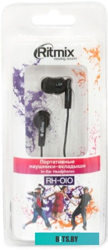 Наушники (Гарнитура) Ritmix RH-010 (черный) <RH-010 Black>