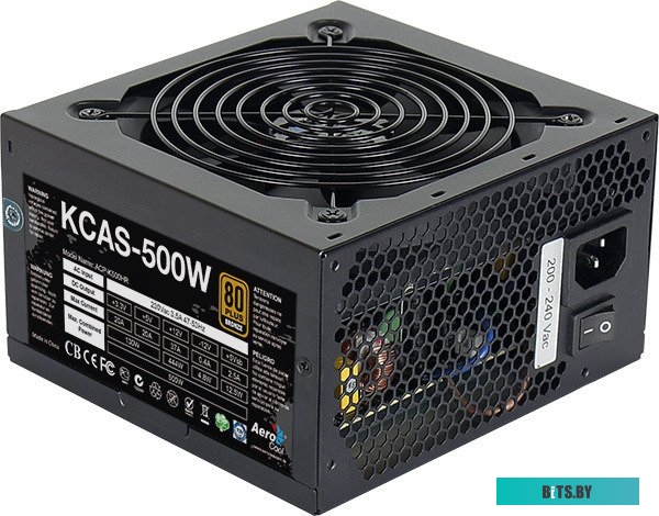 БП Aerocool 500W KCAS-500W (ATX2.3, 24+8-pin, 2x6/8-pin, 4xHDD, 1xFDD, 7xSATA, 120mm, 80+ Bronze) RTL