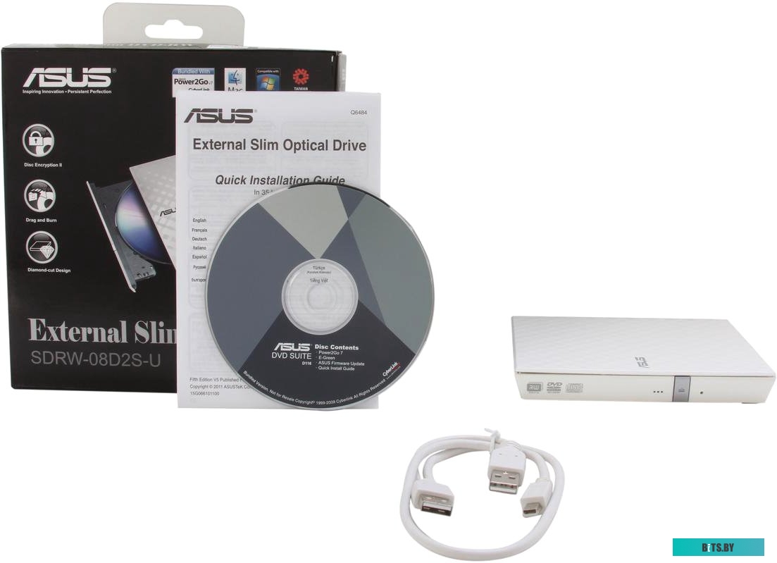 Оптический привод Asus SDRW-08D2S-U Lite (белый)