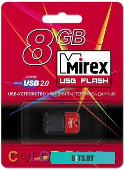 USB накопитель (Флешка) Mirex ARTON RED 8GB (13600-FMUART08)
