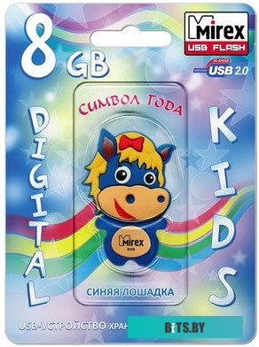 USB накопитель (Флешка) Mirex HORSE BLUE 8GB (13600-KIDBHS08)